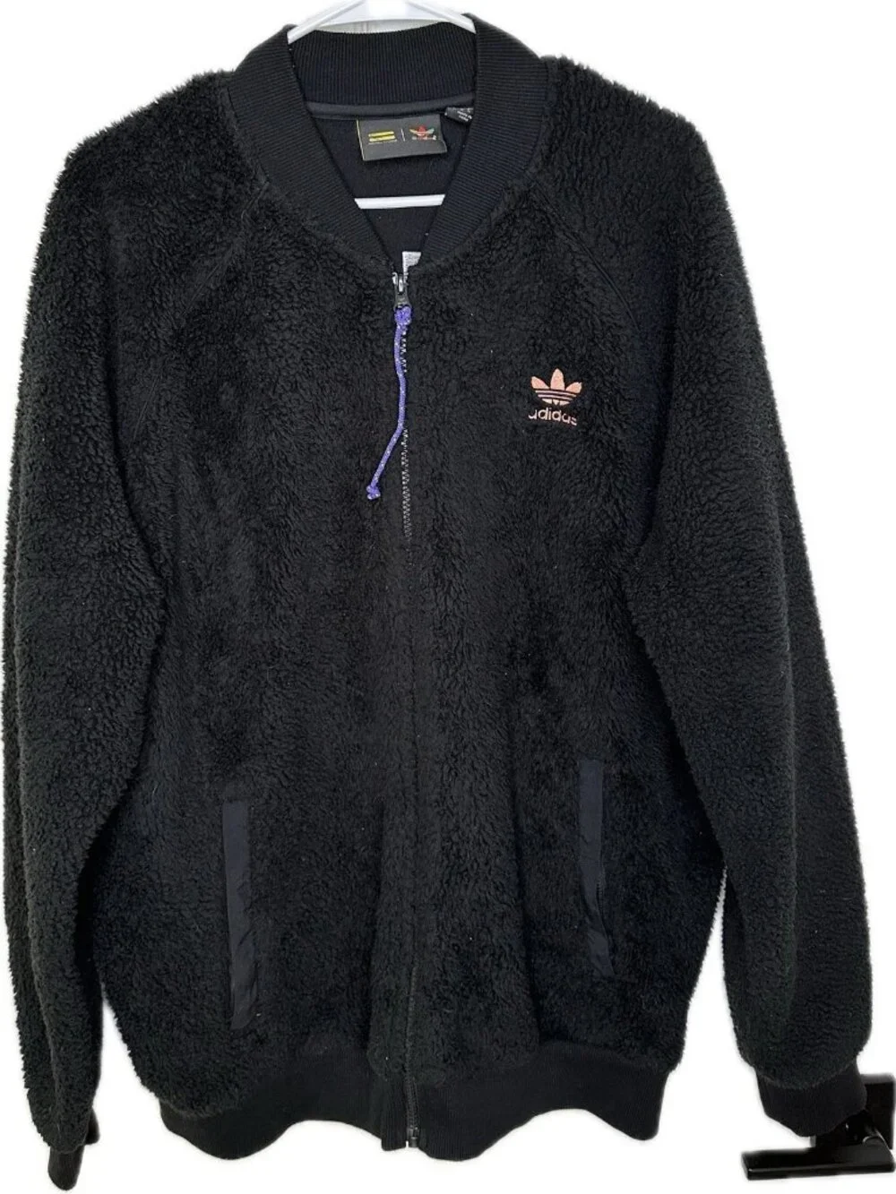 ADIDAS X Pharrell Williams Hu Hiking Polar Track Jacket Size XL Fleece Black